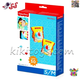 بازوبند شنا پارچه‌ای فیشر پرایس بست وی کد 93525 سایز S/M مناسب کودکان 1 تا 3 سال (11 تا 18 کیلوگرم)
