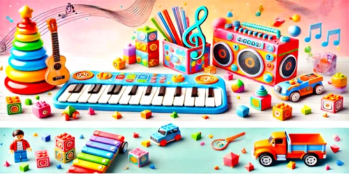 دنیای شاد اسباب‌بازی‌های موزیکال و آموزشی کودکانه