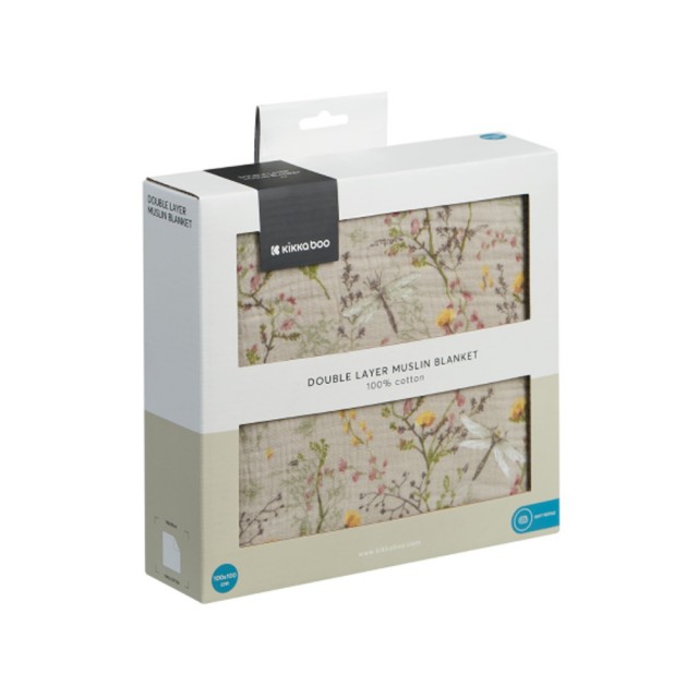 دستمال دورپیچ دوکاره نوزاد کیکابو طرح Garden