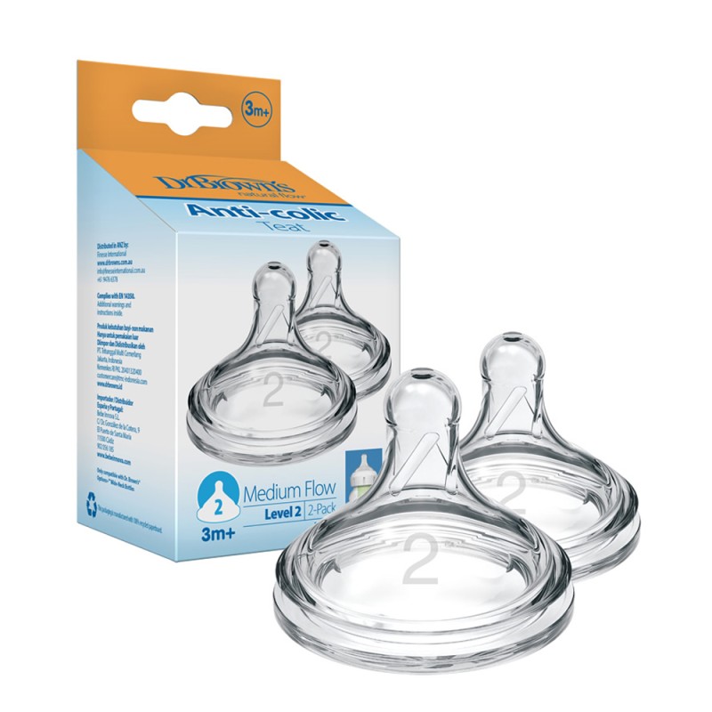 سرشیشه دوعددی پهن دکتر براون +3 ماهگی Level 2