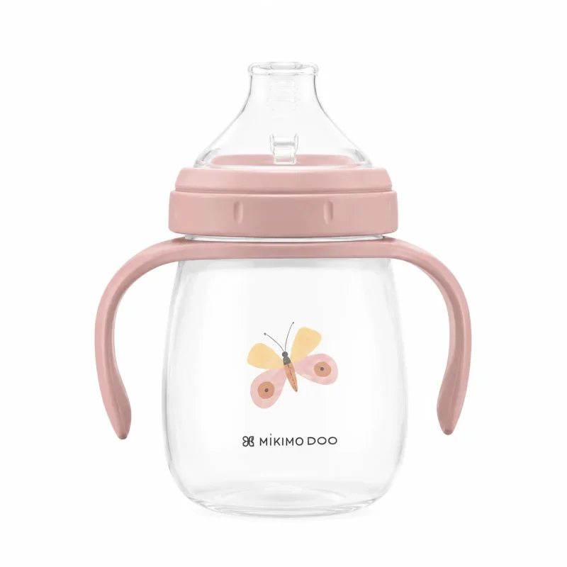 لیوان آبمیوه خوری کودک کیکابو Kikkaboo حجم 240 میل طرح گندم و پروانه