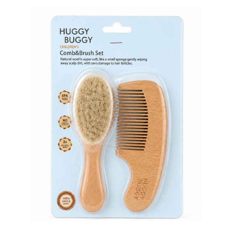 ست برس و شانه چوبی کودک Huggy Buggy