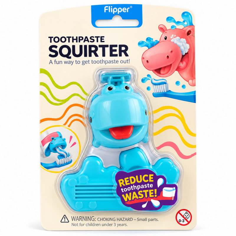 پمپ خمیردندان  کودک طرح نهنگ فلیپر (Flipper)