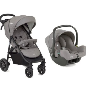 ست کالسکه و کریر جویی لیتراکس 4 طوسی Joie Literax4 & I Snug 2