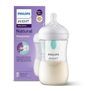 شیشه شیر نچرال ریسپانس اونت Avent حجم 260 میلی لیتر