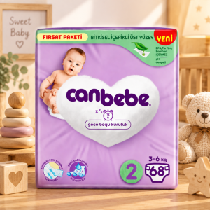 پوشک بچه جان به به Canbebe سایز 2 بسته 68عددی