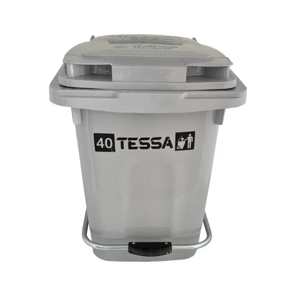 سطل زباله 40 لیتری پدال فلزی تسا پلاستیک 902