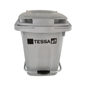 سطل زباله پدال فلزی 12 لیتری تسا پلاستیک.webp