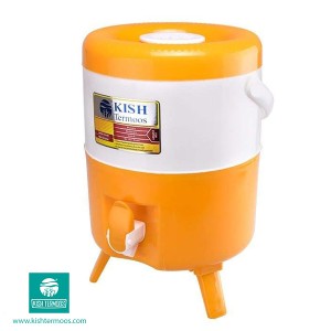 کلمن آب پایه دار لیوان دار 6 لیتری کیش ترموس