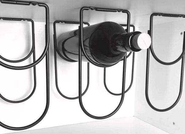 رک دو طبقه جا بطری زیر کابینت هوایی رنگ مشکی برند فانتونی