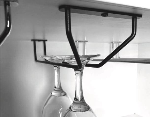 رک تک ریلی جای گیلاس زیر کابینت هوایی رنگ مشکی برند فانتونی