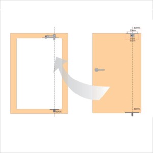 لولا محوری درب کد PVH-02 برند سارو