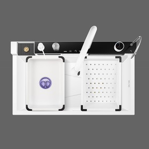 ‏سینک‏ ‏توکار‏ ‏سفید‏ ‏مدل پیانویی‏ ‏آبشاری برند‏ AUX