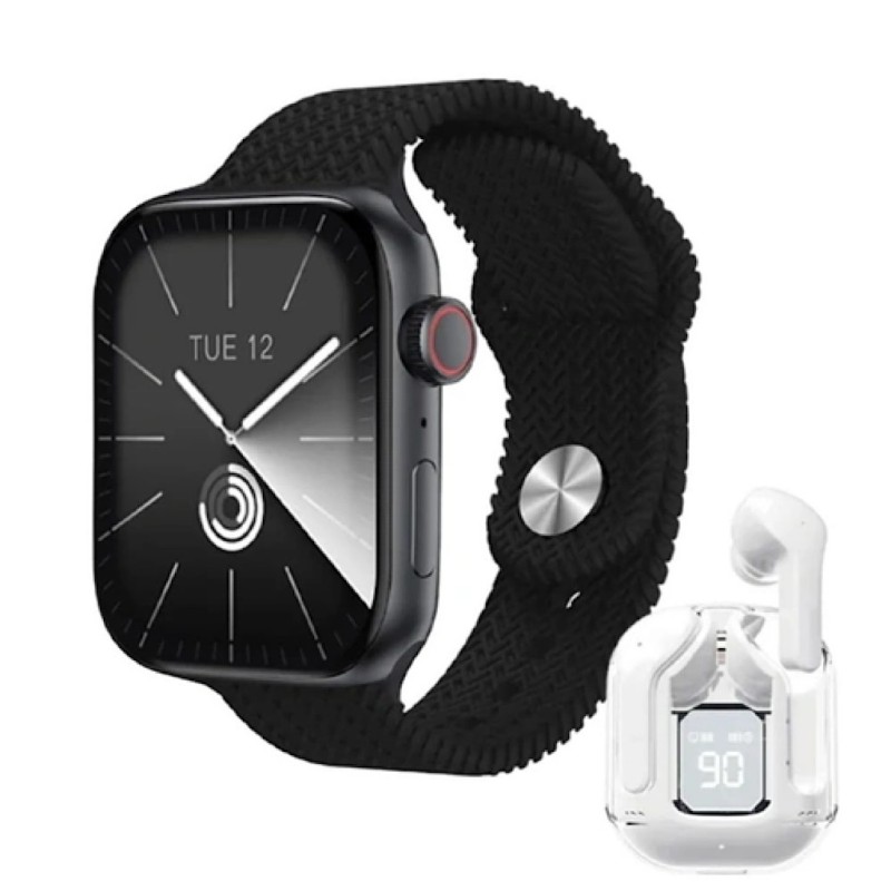 ساعت هوشمند wisme x26به همراه 5عدد بند و ایرپاد شیشه ای