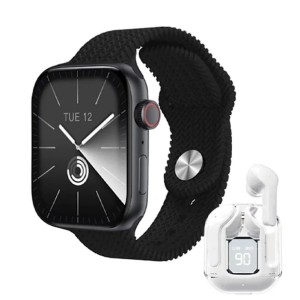 ساعت هوشمند wisme x26به همراه 5عدد بند و ایرپاد شیشه ای