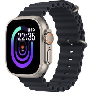 ساعت هوشمندطرح اپل از برندKEQIWEAR مدل  KW70 Ultra 3 با ۱۰ بند سیلیکونی ضد آب