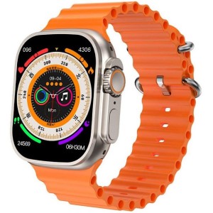 ساعت هوشمندطرح اپل از برندKEQIWEAR مدل  KW70 Ultra 3 با ۱۰ بند سیلیکونی ضد آب