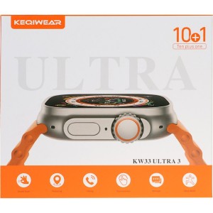 ساعت هوشمند KEQIWEAR به همراه 10 بند KW33 ULTRA 3