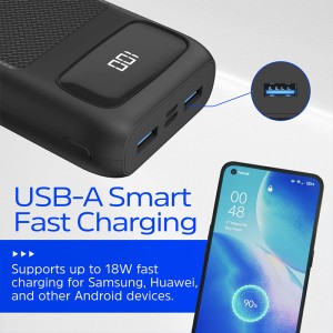 پاور بانک انرجایزر PowerSafe 20W PD مدل UE20063PQ ظرفیت 20000 میلی آمپر سه پورت به همراه کابل USB-C همرا با گارانتی