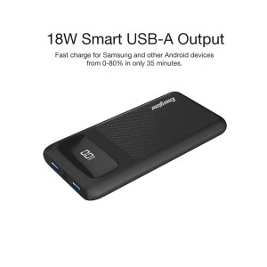 پاور بانک انرجایزر PowerSafe 20W PD مدل UE10063PQ ظرفیت 10000 میلی آمپر سه پورت به همراه کابل USB-C