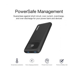 پاور بانک انرجایزر PowerSafe 20W PD مدل UE10063PQ ظرفیت 10000 میلی آمپر سه پورت به همراه کابل USB-C