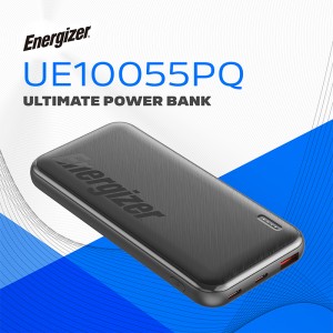 پاور بانک انرجایزر PowerSafe 22.5W PD مدل UE10055PQ ظرفیت 10000 میلی آمپر سه پورت به همراه کابل USB-C همراه با گارانتی