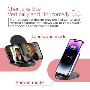 استند شارژر وایرلس انرجایزر مدل WCP108 توان 15 وات به همراه کابل USB-C همراه با گارانتی