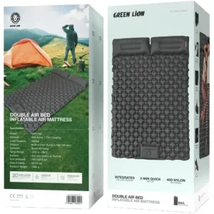 تشک بادی بالشت‌دار دو نفره گرین لاین | Green Lion Double Air Bed Inflatable Air Mattress