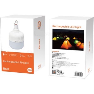 لامپ آویزدار شارژی 60W بیوا مدل LED-02 | مناسب مواقع بی برقی و کمپ و مسافرت
