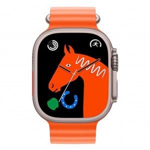 ساعت هوشمند مدل BW8 Ultra  با بند نارنجی