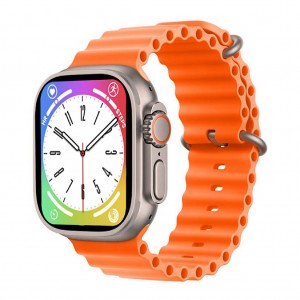 ساعت هوشمند مدل BW8 Ultra  با بند نارنجی