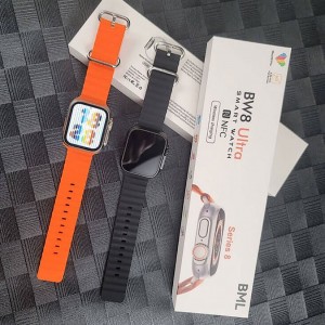 ساعت هوشمند مدل BW8 Ultra  با بند نارنجی
