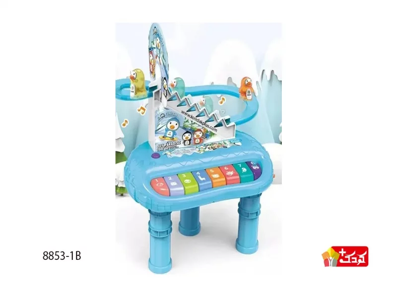 پیانو اسباب بازی پایه دار موزیکال با پله پنگوئن