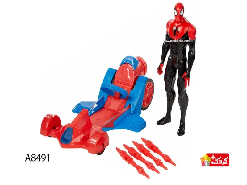 ست اکشن فیگور و ماشین مرد عنکبوتی مدل A8491