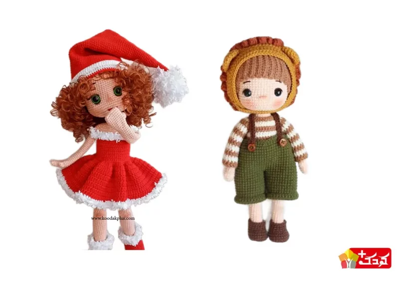 عروسک بافتنی طرح دختر