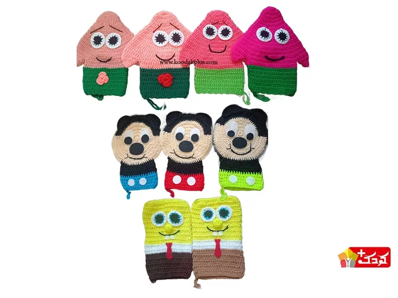 لیف حمام بچه گانه عروسکی دست بافت