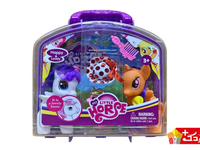 ست اسب پونی 3 عددی مدل کیفی همراه با وسایل
