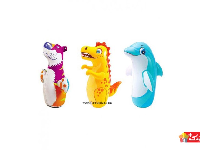 کیسه بوکس بادی کودک طرح حیوانات INTEX