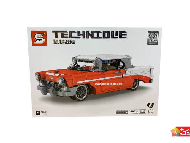 لگو اسباب بازی بوگاتی کلاسیک عقب کش قرمز مدل SY-8450