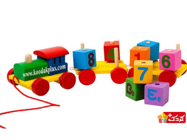 اسباب بازی چوبی قطار جایگذاری اعداد Wooden Train Numbers