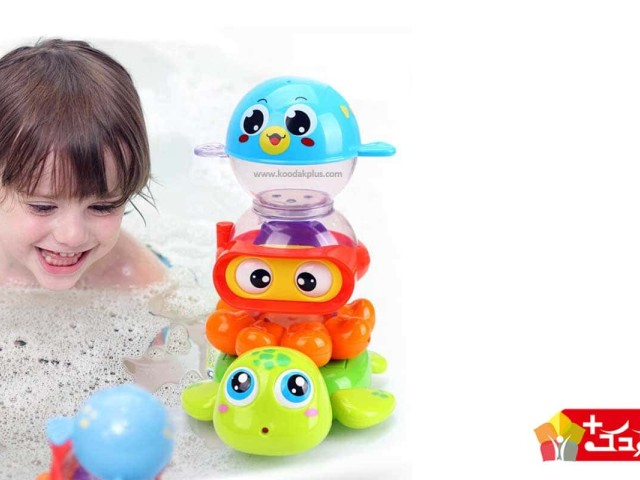 اسباب بازی حمام مدل حیوانات هولی تویز 3112