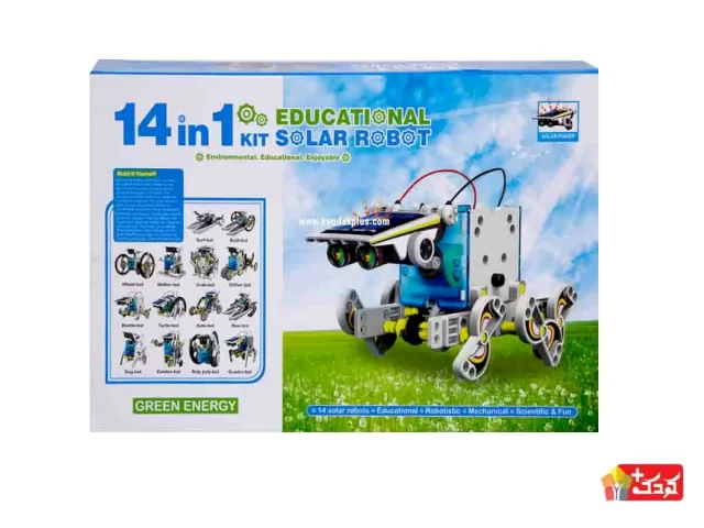 سولار کیت آموزشی  14 کاره (educational 14 in 1 kit solar robot)