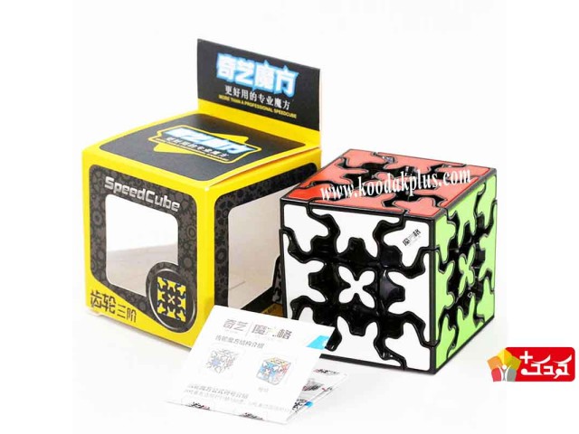 روبیک 3x3 گییر (دنده ای) کای وای زمینه مشکی QiYi Gear 3x3
