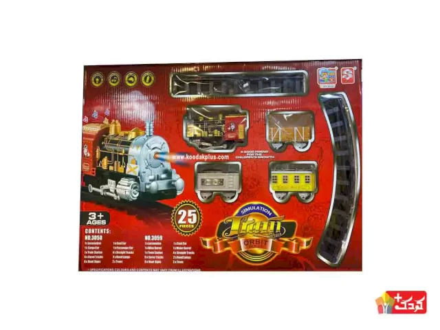 قطار اسباب بازی طرح قدیمی مدل 25 تیکه