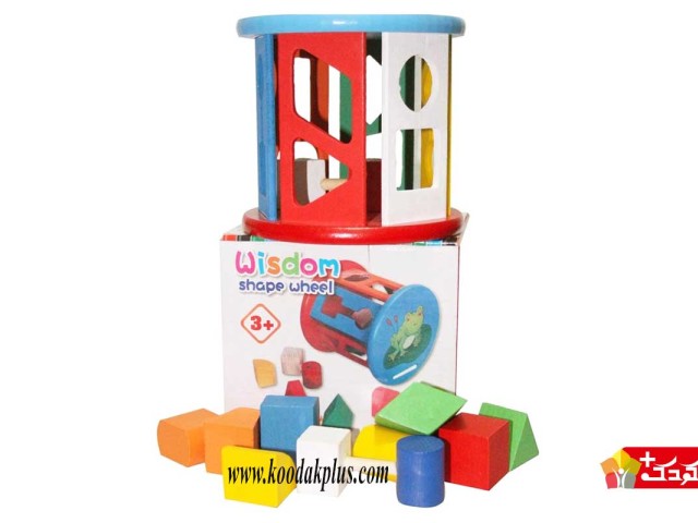 اسباب بازی استوانه هوش چوبی جایگذاری اشکال