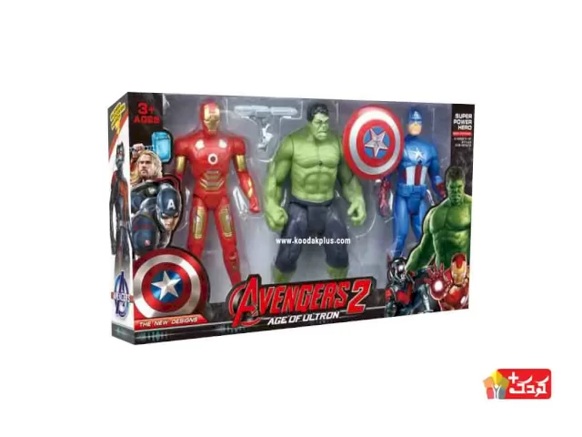 ست 3 عددی اکشن فیگور (پروژکتور دار) انتقام جویان مدل 1890