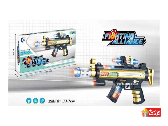 تفنگ موزیکال و چراغ دار مدل 838