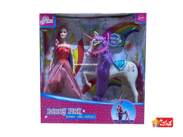 عروسک باربی به همراه اسب تک شاخ مدل 6094A