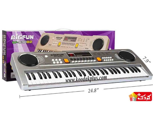 ارگ اسباب بازی آموزشی باطری و فلش خور بیگفان 61 کلید مدل keyboard bigfan bf-630B۲