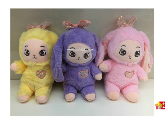 عروسک پولیشی خارجی طرح خرگوش قلبی کد 124 rabbit